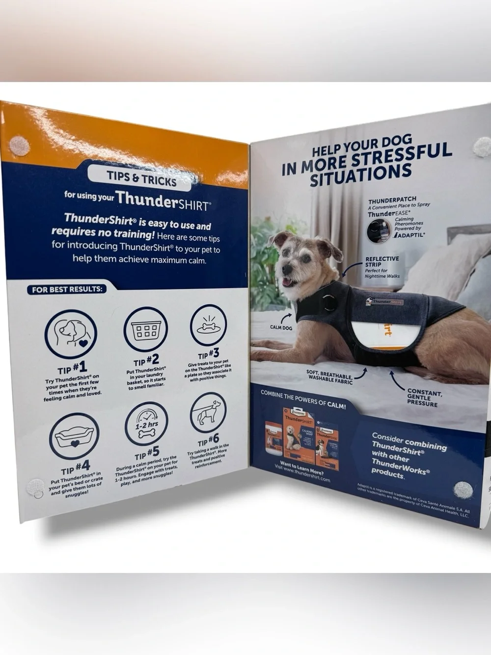 ThunderShirt Dog Anxiety Relief‎ Calming Wrap Large Heather Gray Loud Noises